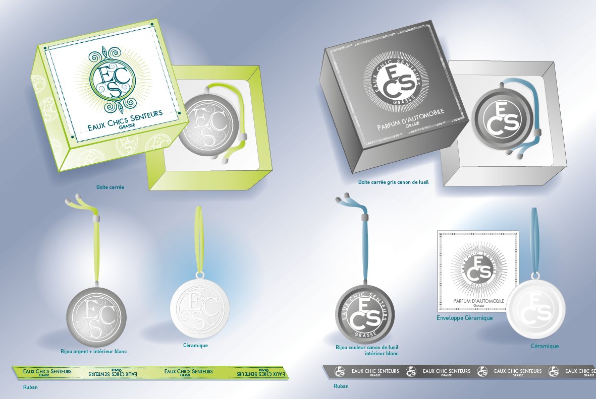 Création logo, packaging Eaux Chics Senteurs