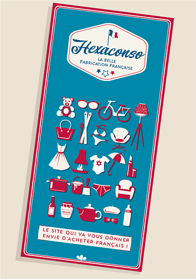Hexaconso-Création du Flyer objets fabriqués en France