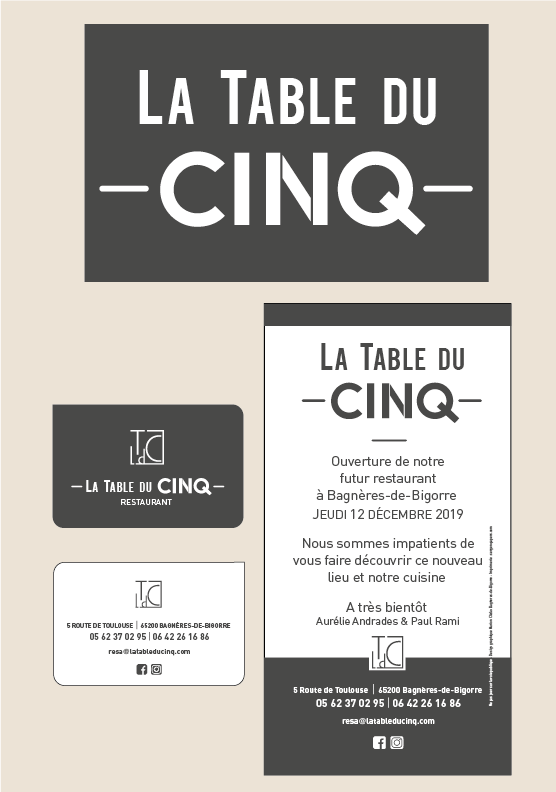 La Table du Cinq-Création de l'identité graphique