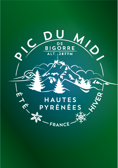 Création d'un visuel graphique une couleur représentant le Pic du Midi