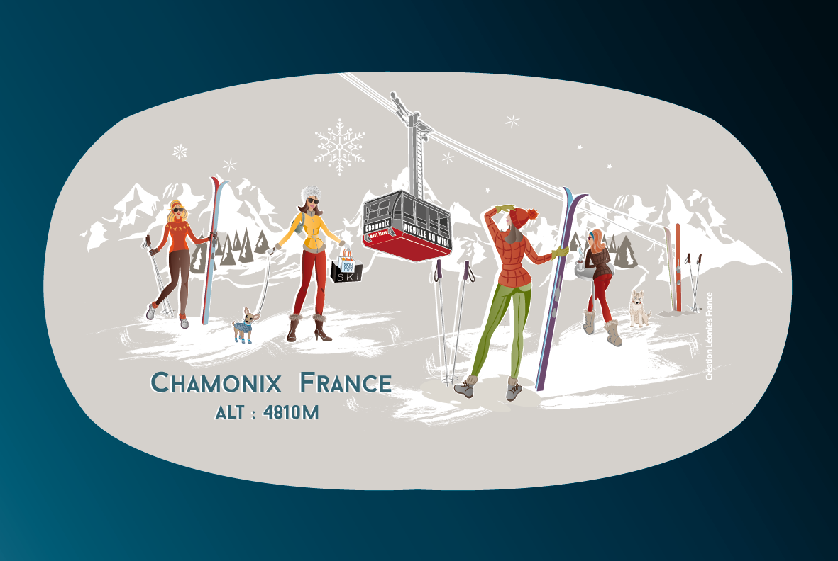 Plateau skieuses Vintage
