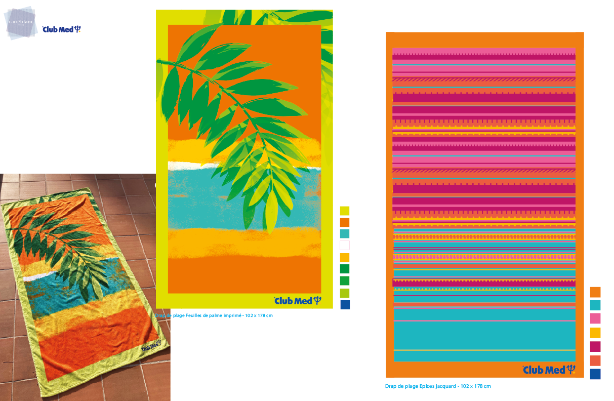 Club Med-Draps de plage tropical