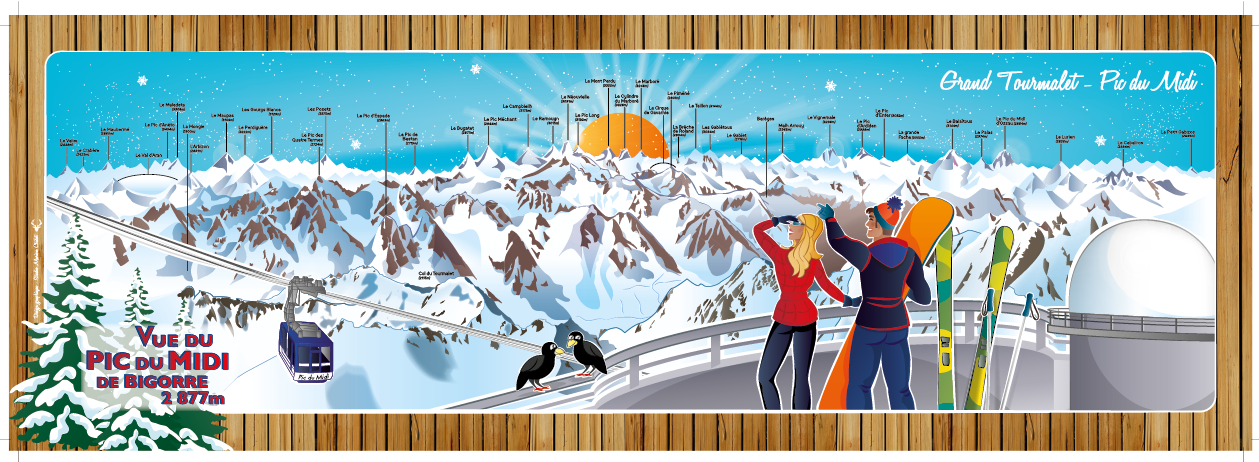 Panoramic-Vue du Pic