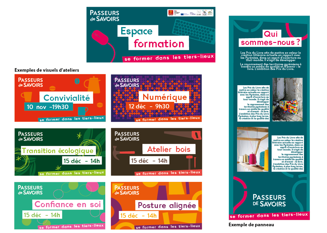 Création de l'identité visuelle Passeurs de Savoirs